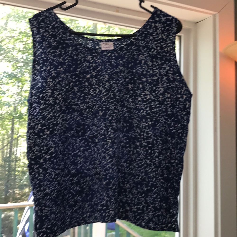 NWOT Blue and white tank